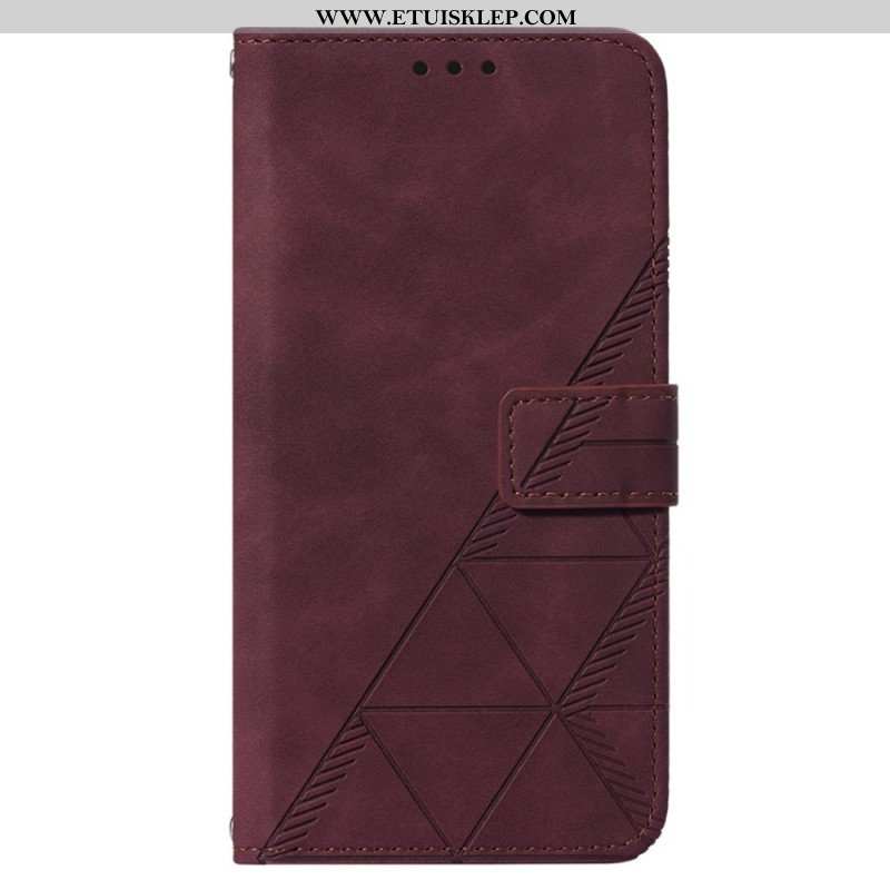 Etui Folio do Xiaomi 12 Lite Trójkąty Ze Smyczą